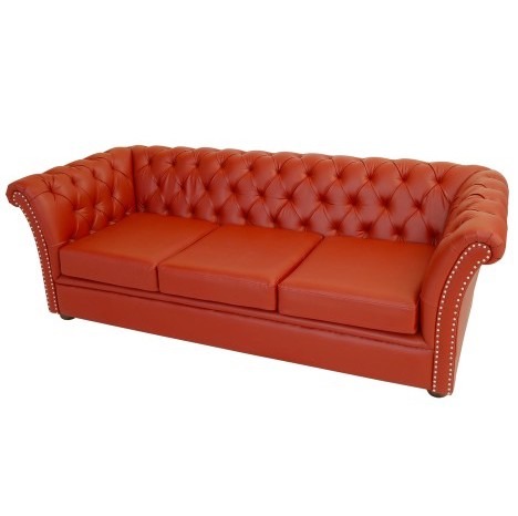Red Leather Chesterfield Sofa, Red Leather Chesterfield Sofa Bed