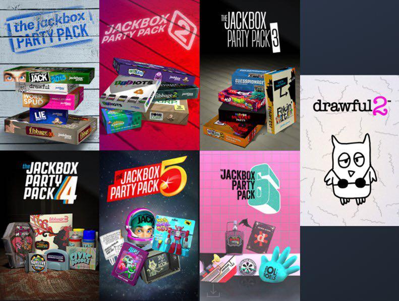 Rental Jackbox Party Pack 1 6 Drawful Toys Games Video Gaming Video Games On Carousell