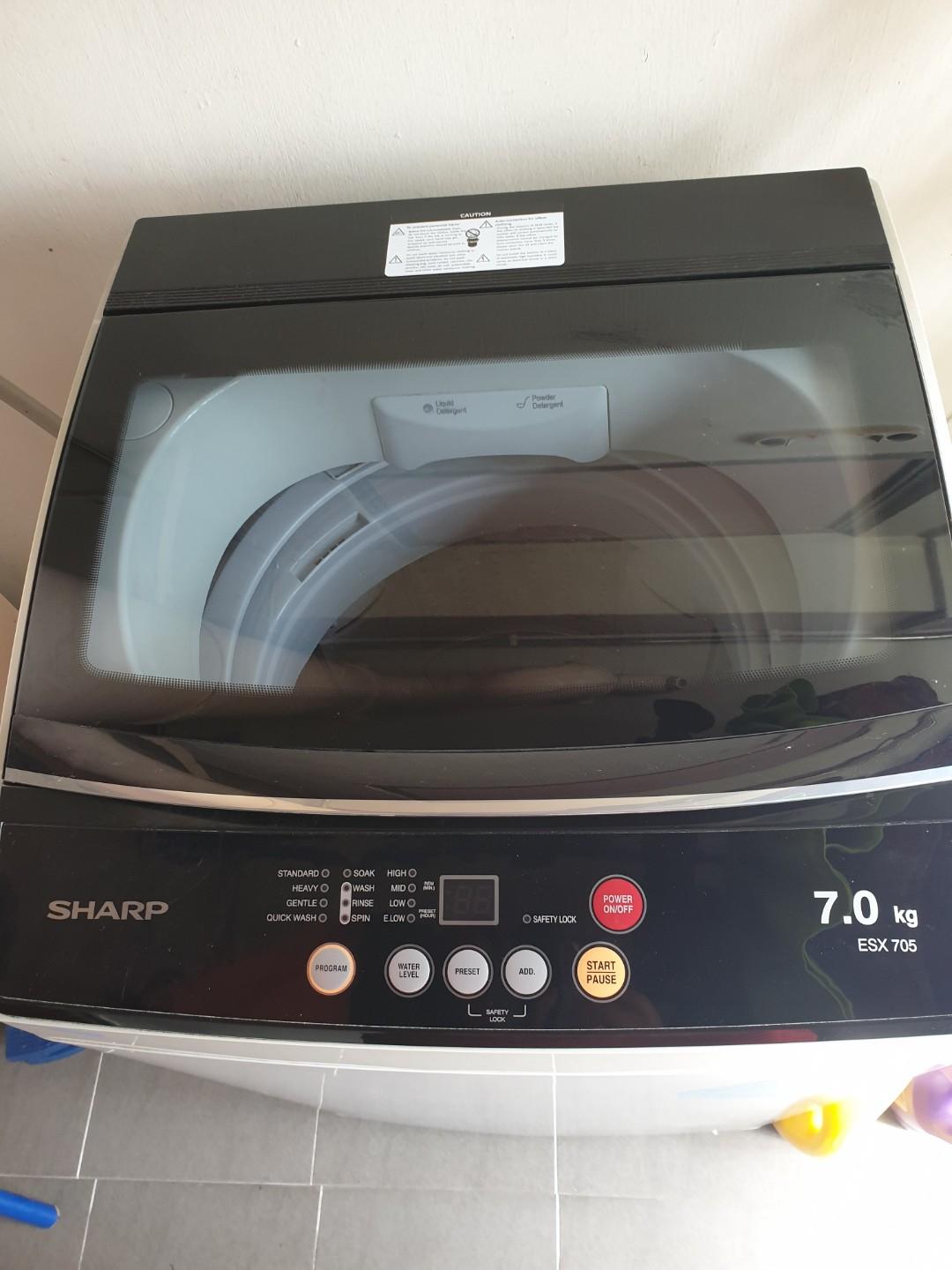 Sharp Washing Machine 7kg Esx705 Tv Home Appliances Washing Machines And Dryers On Carousell