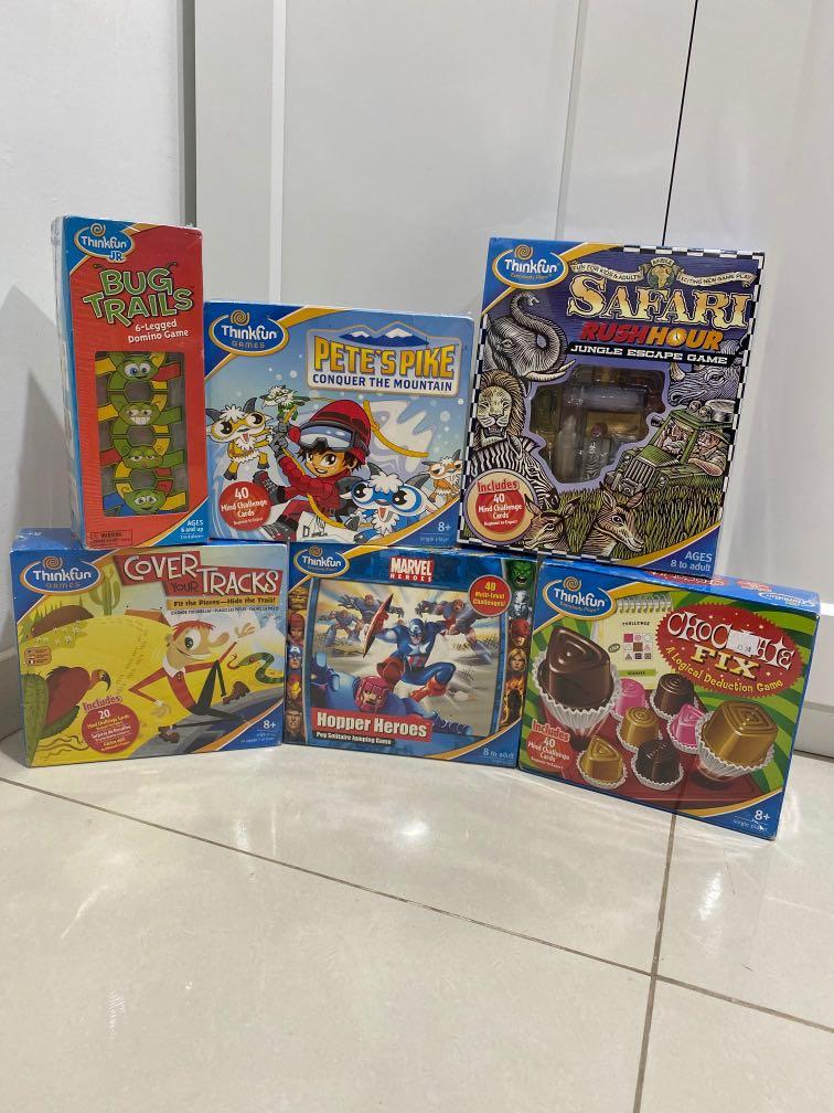 Thinkfun Games (Category: Toys & Games) located in Kuala Lumpur. Submitted by puremoon_puremoon (Listing ID 271047983, Image 1). Description: Award winning logic games. Authentic Thinkfun. This brand is known for quality IQ games. Price for each as follows: Bug Trails- rm50 (suitable for 3yo too) Pete’s Pike- SOLD Safari Rush Hour- rm80 Cover Your Tracks- SOLD Marvel Hopper Heroes- rm70 Chocolate Fix- SOLD All new (& in plastic wrap) but preloved