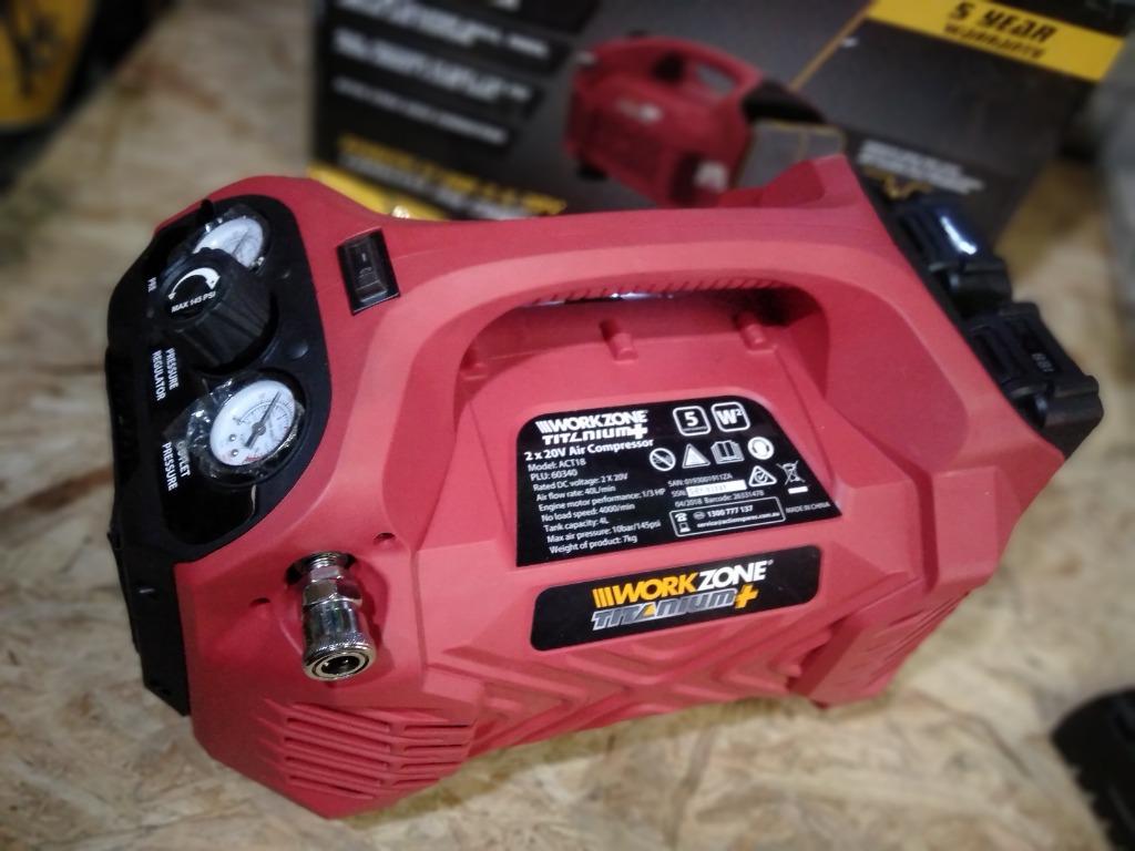 workzone cordless air compressor 3in1 ryobi airwave nailer, Furniture ...