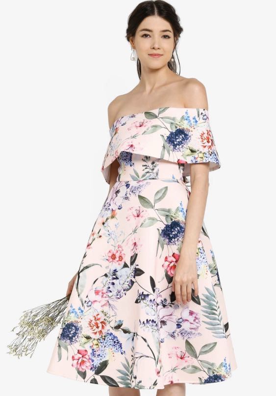 Zalora off hot sale shoulder dress