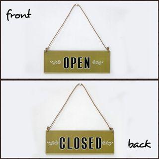 Sign Open Closed Peach ➡️ toko, cafe, kios, warung