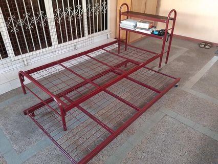 Steel Bed Frame with Pull-out Bed Frame