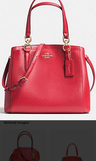 ❗️CNY❗️BNWT Coach Classic Red Minetta Crossbody Bag
