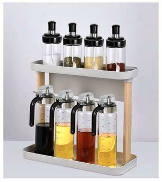 Condiment bottle with rack
