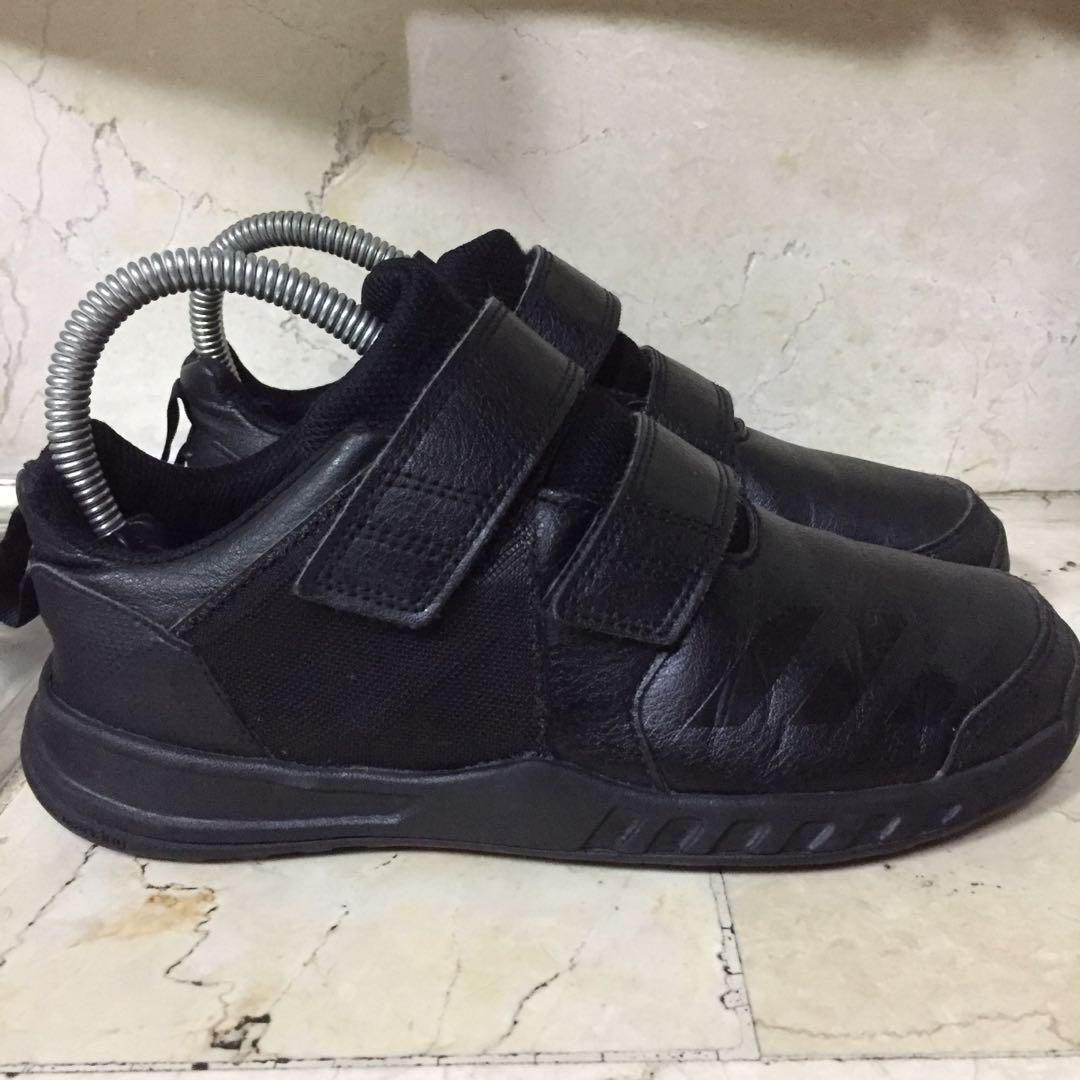 adidas black leather school shoes