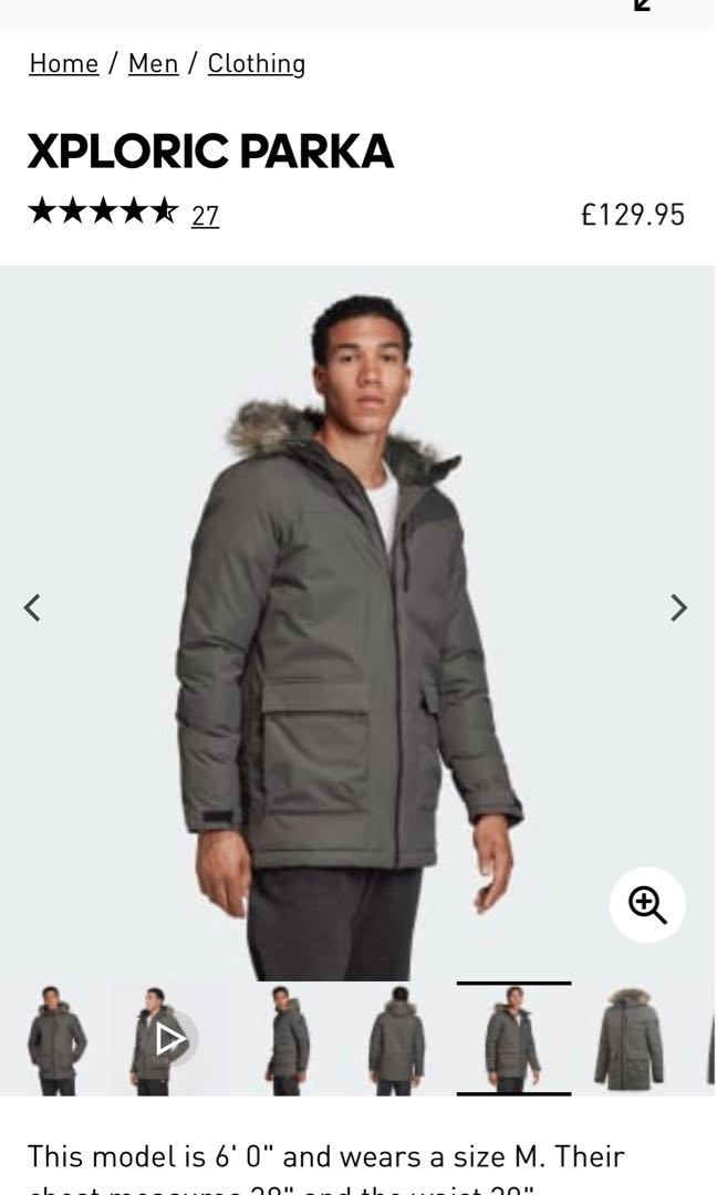 Adidas xploric parka black cheap