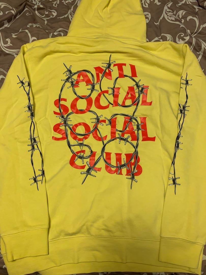 anti social social club hoodie yellow