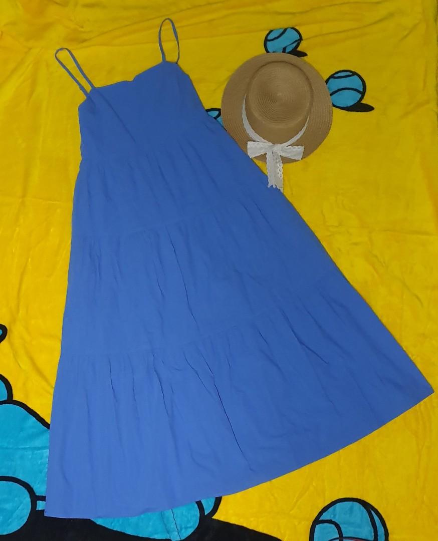 ruffle hem maxi dress