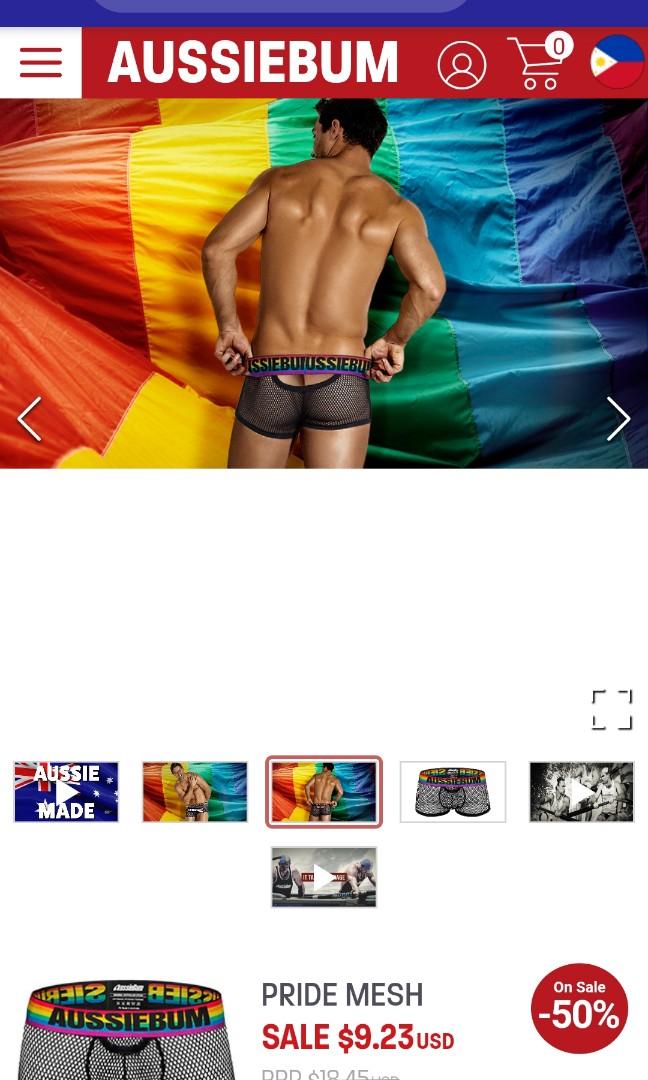 Pride Mesh Black Trunk - Underwear range at aussieBum