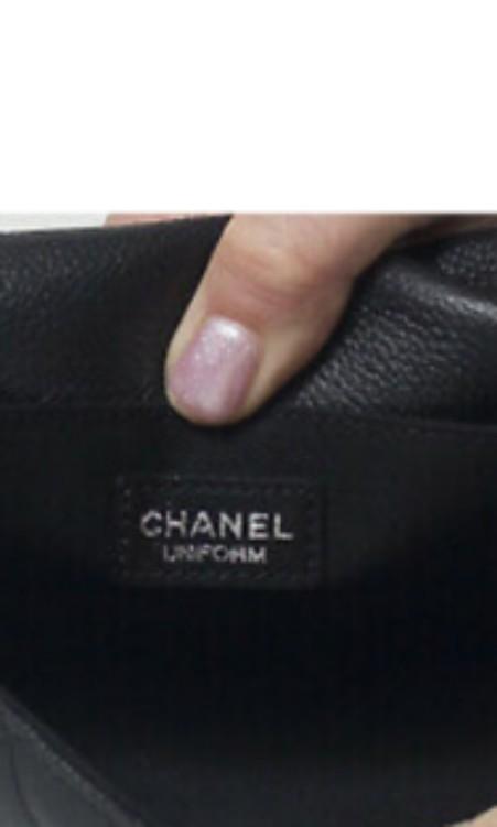 AUTHENTIC CHANEL UNIFORM STAFF UNIFORM BLACK CAVIAR LEATHER BELT BAG KEPT UNUSED