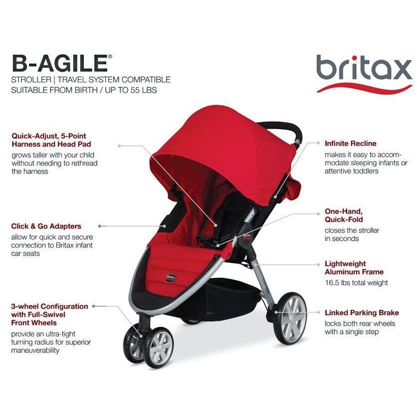 britax b agile front wheel