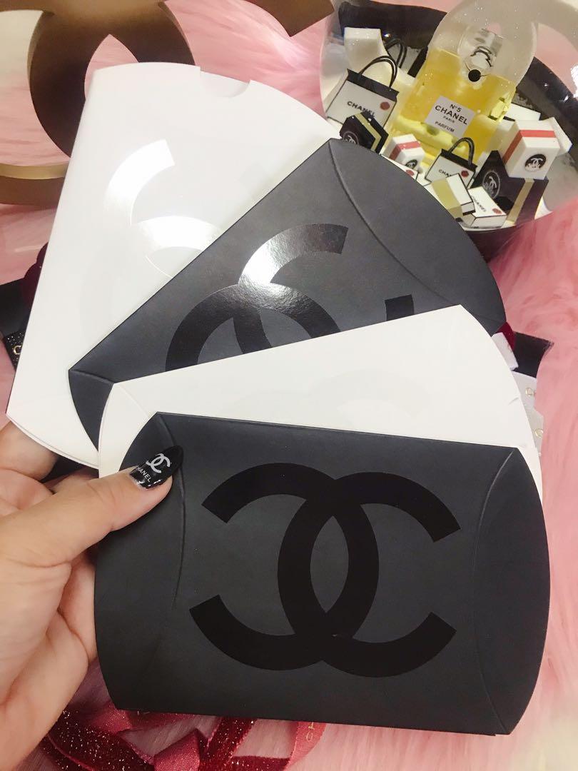 Chanel gift box with ribbon & flower sticker , Women's Fashion, Jewelry & Organisers, Accessory