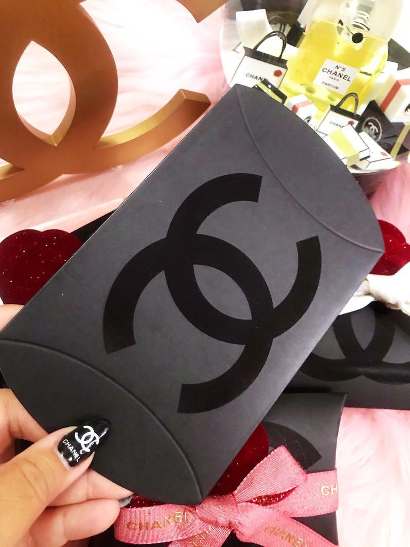 Chanel gift box with ribbon & flower sticker , Women's Fashion, Jewelry & Organisers, Accessory