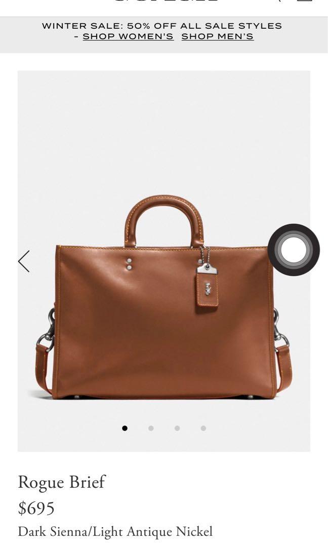 CoachRogue Brief, Men's Fashion, Bags, Briefcases on Carousell