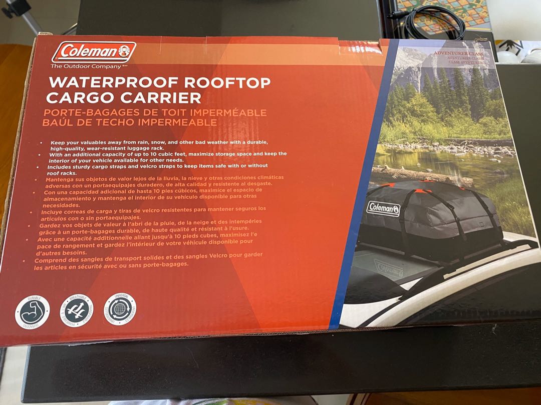 Coleman waterproof rooftop cargo carrier Clearance