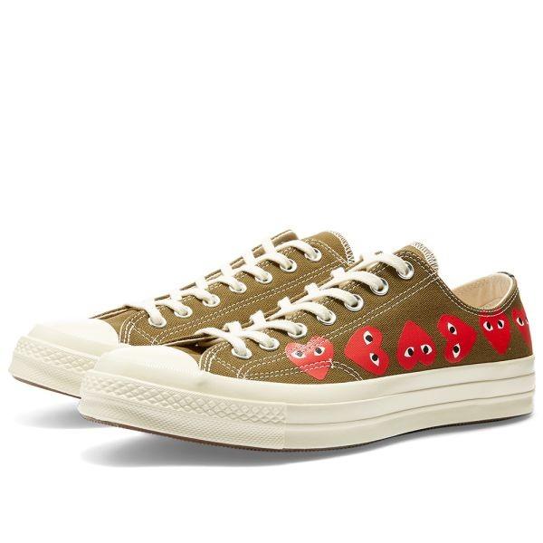 Cdg converse olive green sales