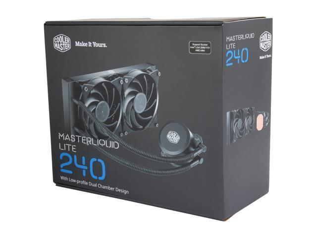 Cooler Master Masterliquid Lite 240 Aio Cpu Liquid Cooler White Led Pump Fep Tubing Dual 120mm Air Balance Mf Dual Dissipation Technology Electronics Computer Parts Accessories On Carousell