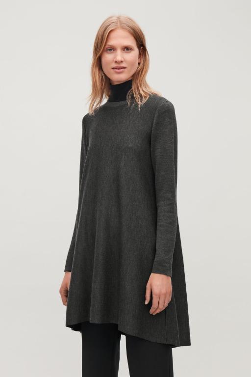 COS DOUBLE FACE MERINO WOOL DRESS