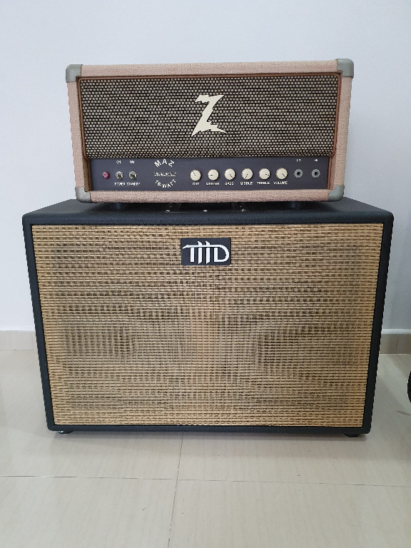 Dr Z Maz18 Jr Nr Tube Amp Head 2xel84 Thd 2x12 Cabinet Music Media Music Instruments On Carousell