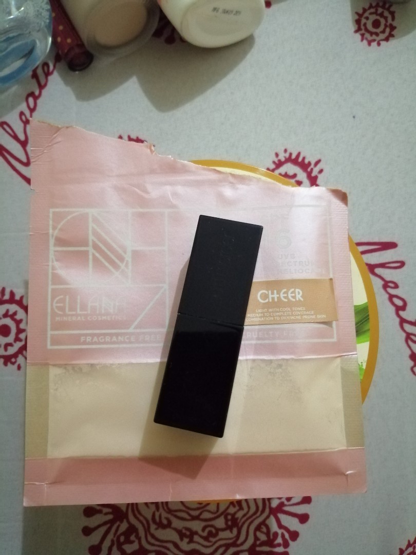 ELLANA and Laura Mercier Bundle (Category: Makeup) located in Lucban. Submitted by jajag6 (Listing ID 271123270, Image 3). Description: Ellana Loose Mineral Foundation and Concealer in the shade Cheer (Will provide a container before shipping) Laura Mercier Travel Lipstick in the Shade Red Amour(Swatched only).
