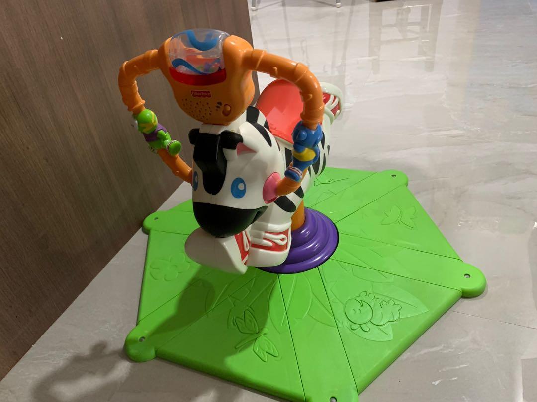 Fisher Price Bouncing Zebra, Hobbies & Toys, Toys & Games on Carousell
