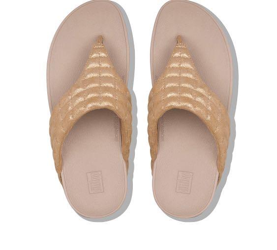 Fitflop shimmy suede rose gold discount
