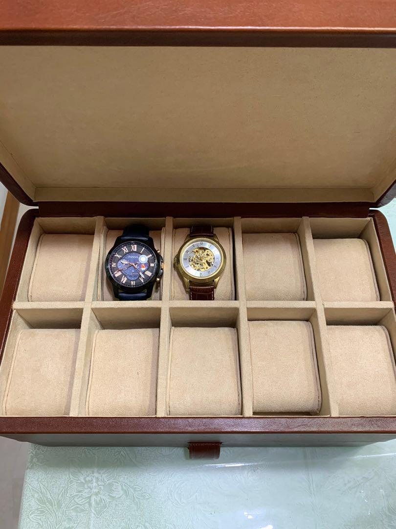 Fossil 10 Piece Watch Box, Luxury 