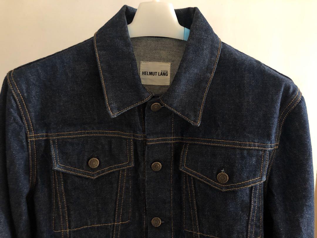 Helmut lang striped denim jacket hotsell