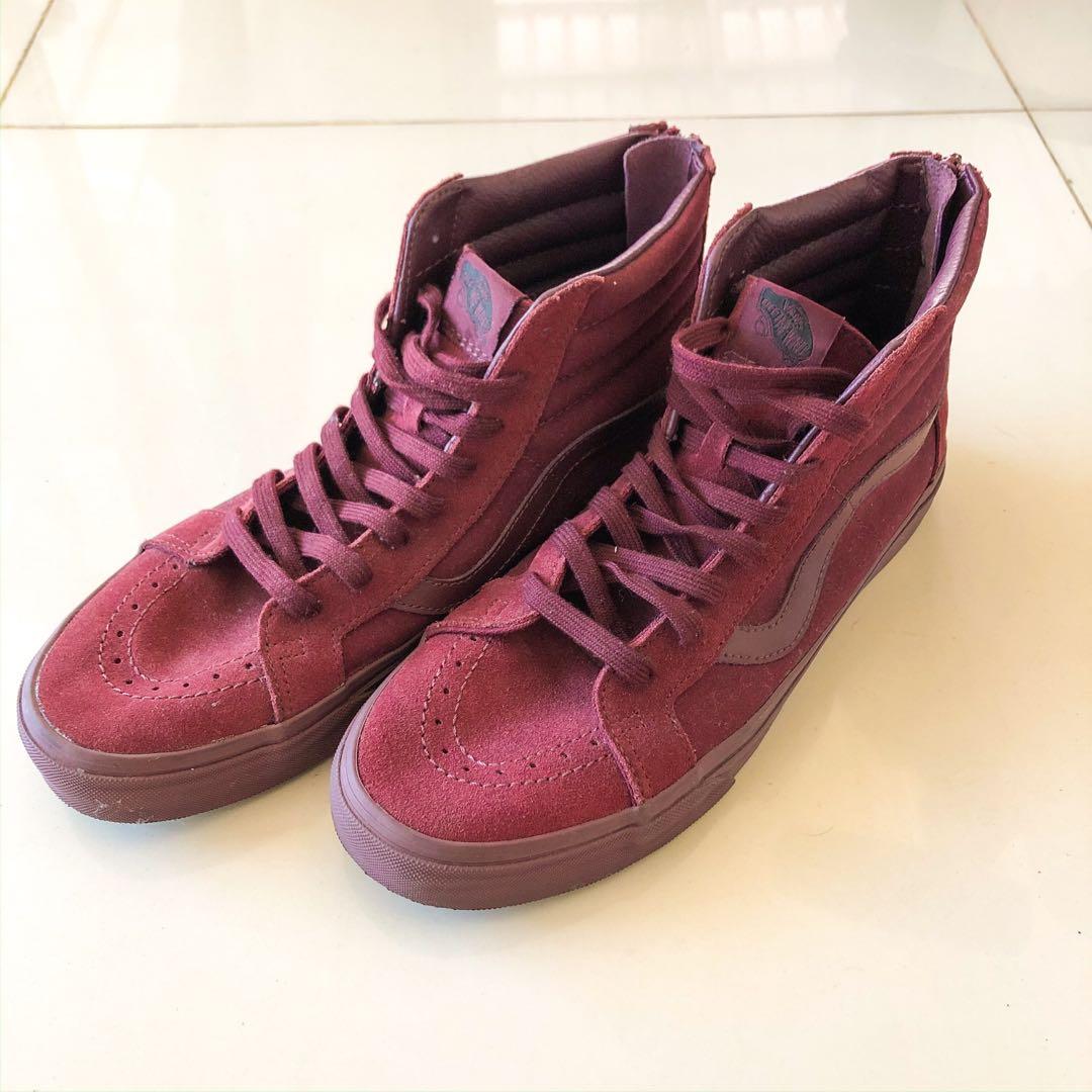 vans high cut maroon