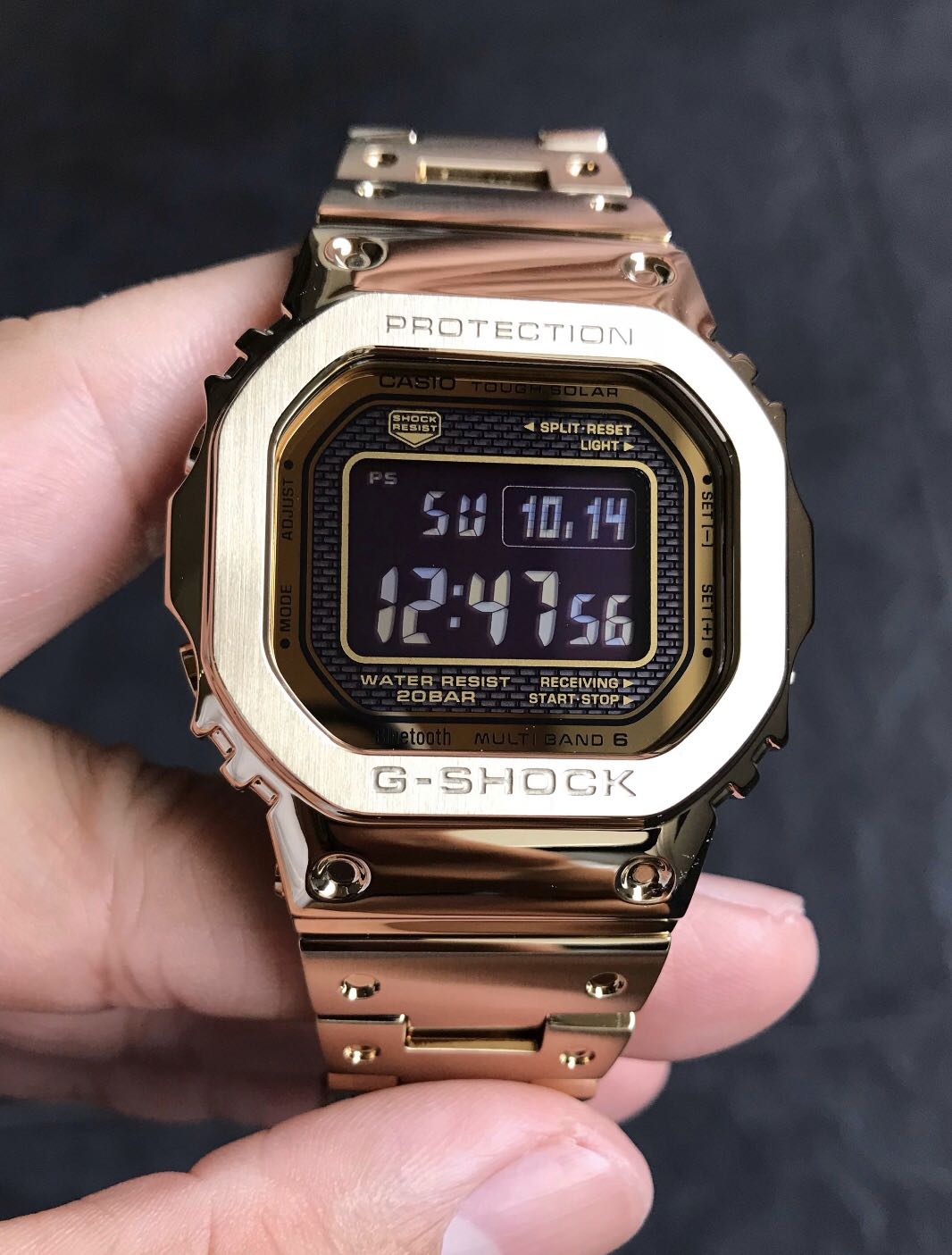 New Authentic Casio G Shock Gold Full Metal Bracelet Gmw B5000dgd