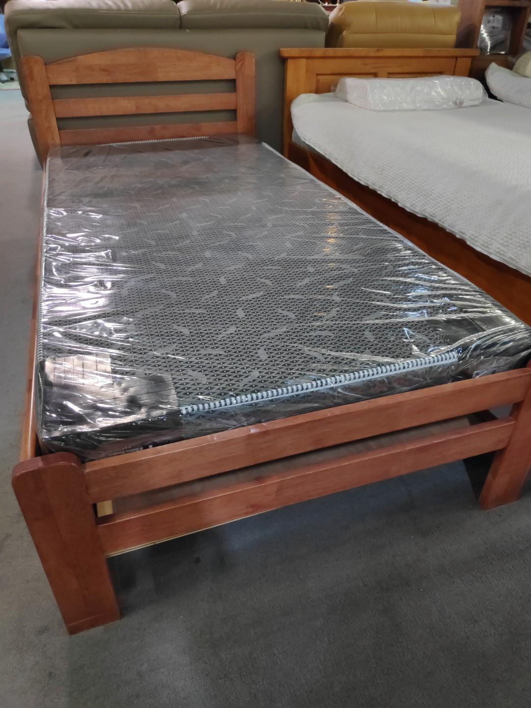 [New] Single Bed Frame + mattress set, Furniture & Home Living