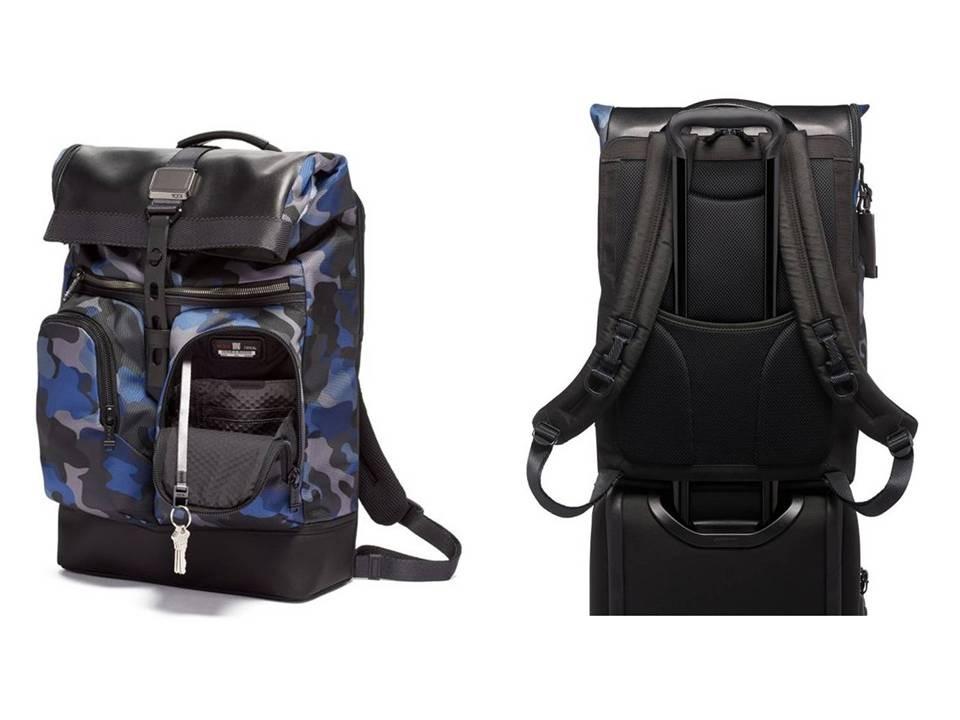New Tumi 232388CM Alpha Bravo London Roll-Top Backpack ...