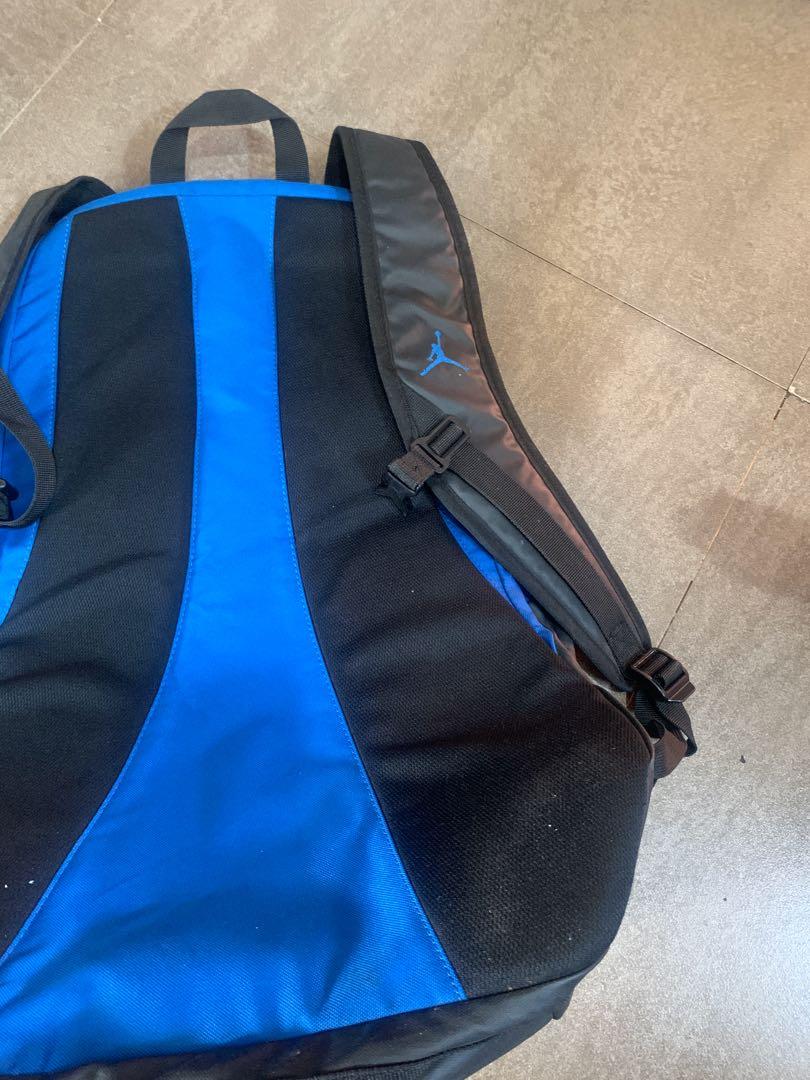 black and blue jordan backpack
