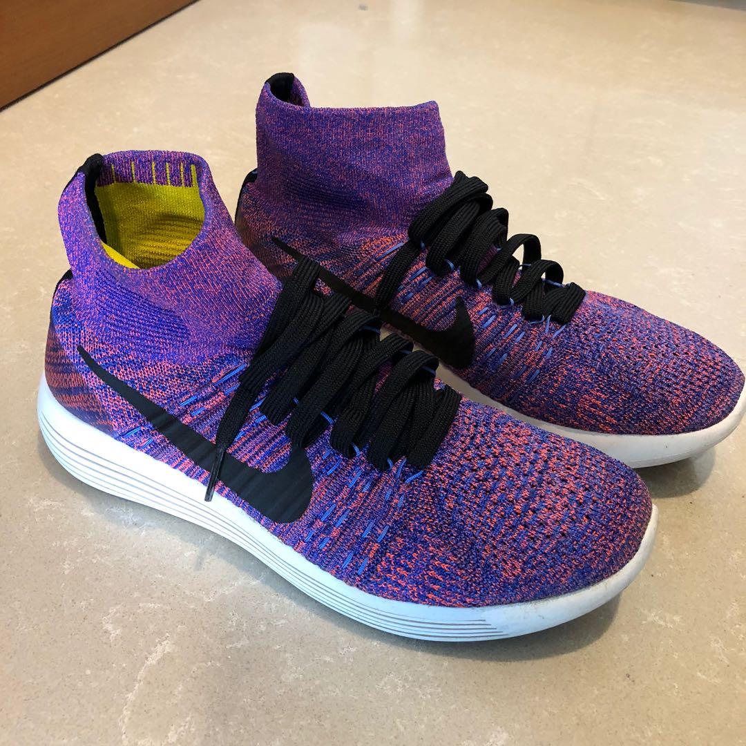 Nike Men s Flyknit High cut Purple size US8