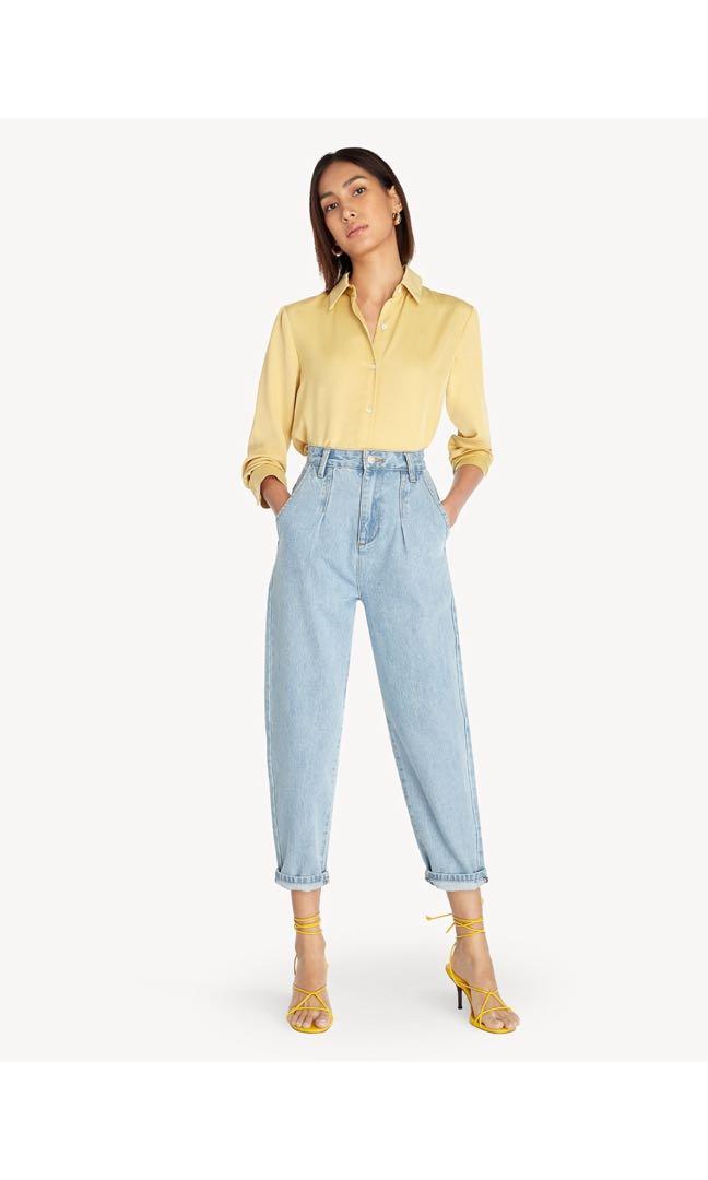 Mom jeans pleated Clearance