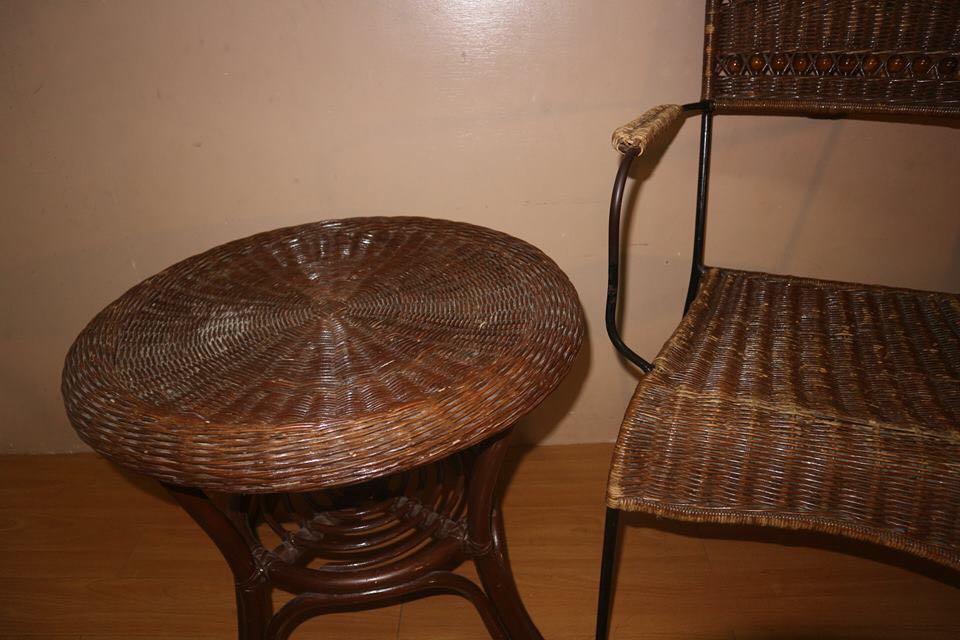 Rattan Coffee Table Set (Category: Tables & Sets) located in Pasig City. Submitted by applezph (Listing ID 271269310, Image 2). Description: Rattan Coffee Table Set Comes with 2 Rattan Chair with arm rest One round table What you see is what you get Available via pick up or lalamove Fees at buyers expense Mode of payment via BDO / BPI.