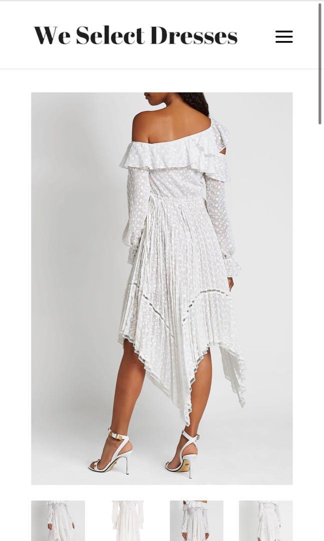 Self portrait white daisy embroidered midi dress new arrivals