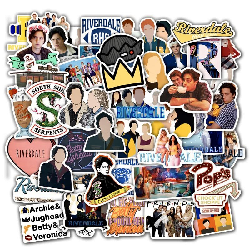 Stickers 50pc Riverdale Archie Comics Universe American Television Series Jughead Betty Veronica Pops Southside Serpents Assorted Style Mrtamk Design Craft Others On Carousell
