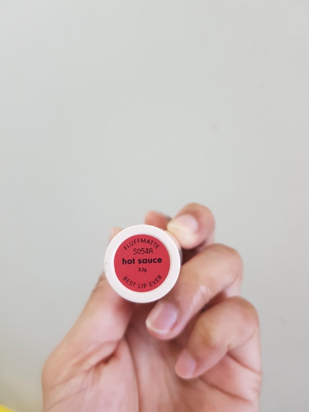 Sunnies Face Hot Sauce Matte (Category: Makeup) located in Makati City. Submitted by itsmecchai (Listing ID 271288582, Image 3). Description: Used only once to swatch, good as brand new Original price is PHP 345 RFS: impulse buy, i have too many lipstick already 🙂.