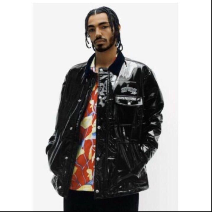 Quilted patent vinyl best sale work jacket