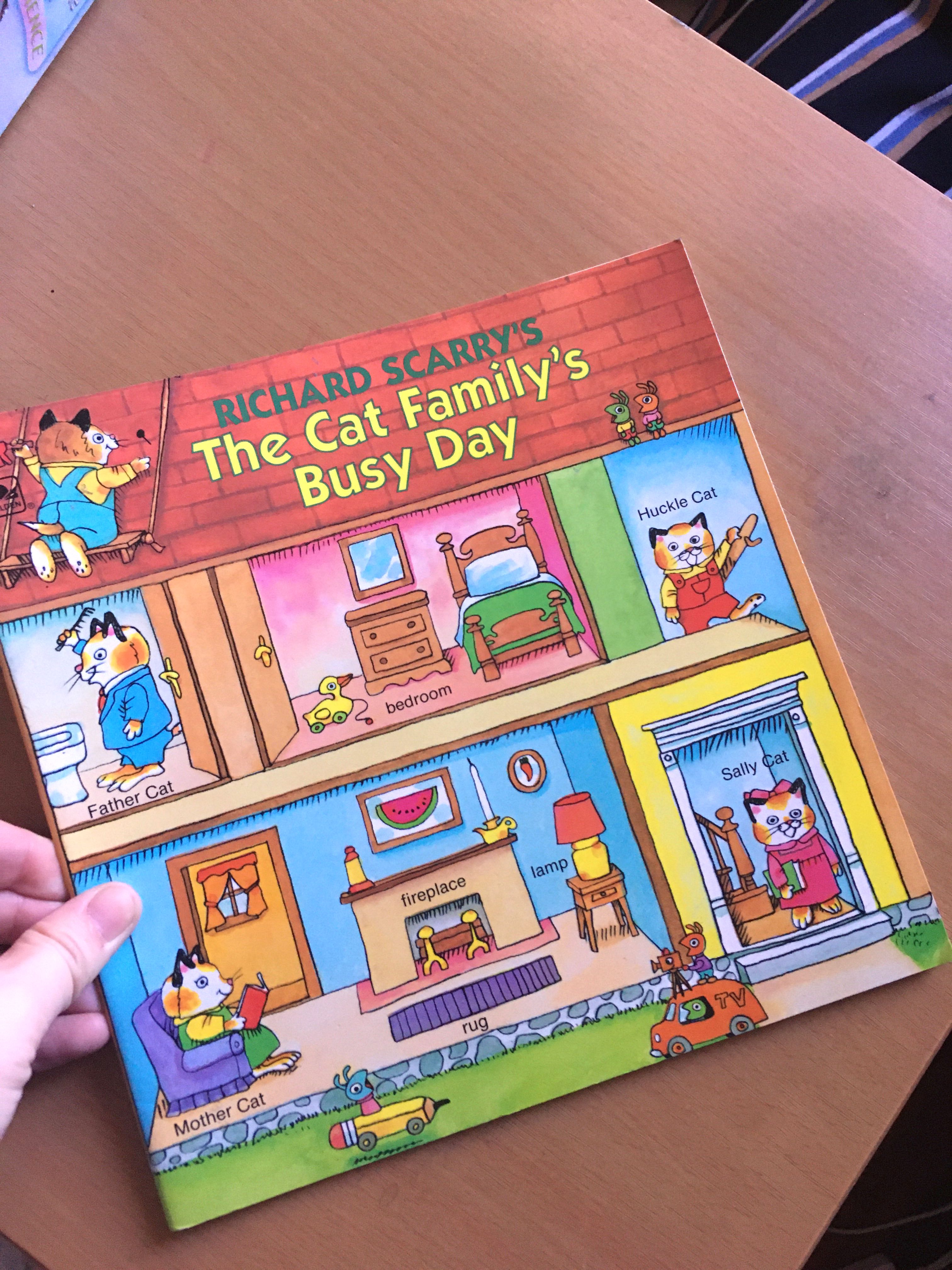 The Cat Family S Busy Day By Richard Scarry Story Book Books Children S Books On Carousell