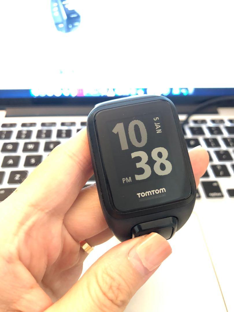 TomTom spark cardio music black small sport watch Mobile Phones Gadgets Wearables Smart Watches on Carousell