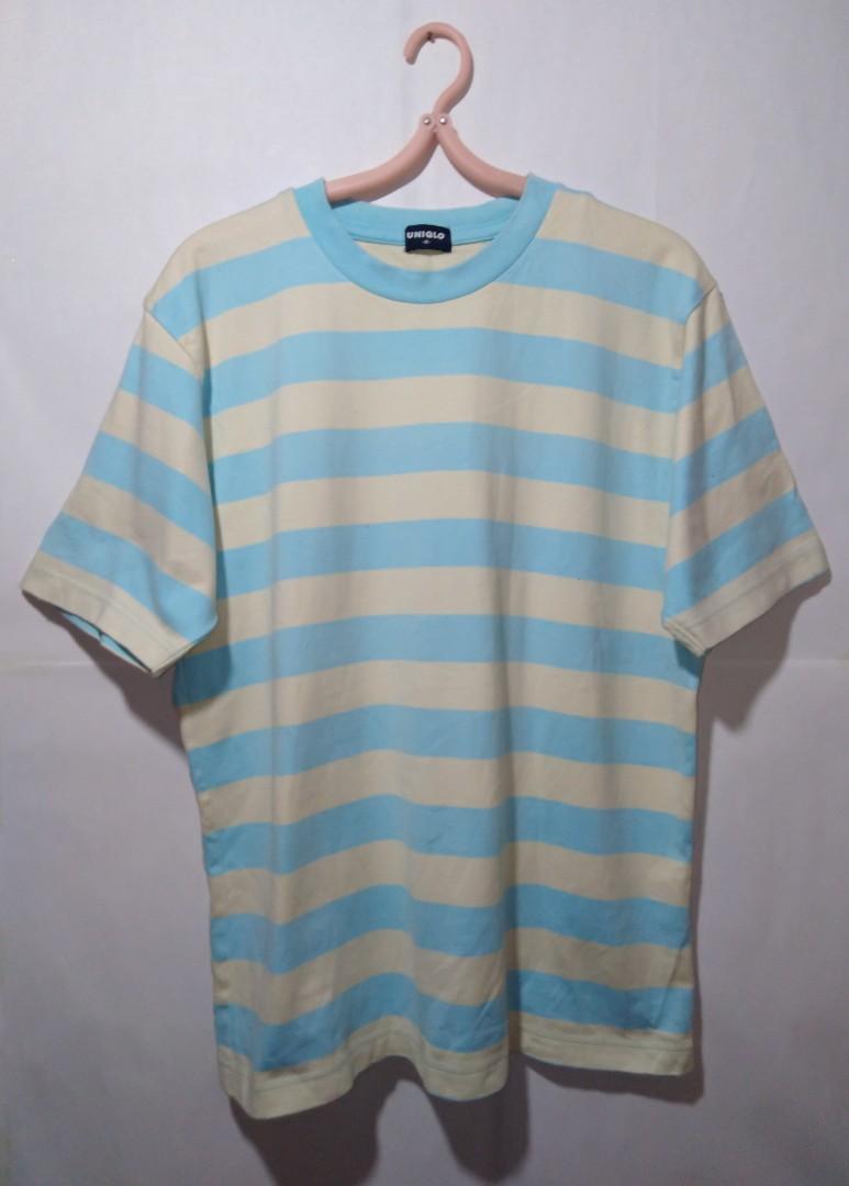 Uniqlo Classic Style Tee Shirt. (Category: Tshirts & Polo Shirts ) located in Manila. Submitted by ukayph (Listing ID 271243034, Image 1). Description: Uniqlo U Ivory white and sky blue stripes short sleeve tee shirt for your street style. In excellent condition. ♥ Very beautiful, can be pair with your favorite jeans or trousers. 🌱.