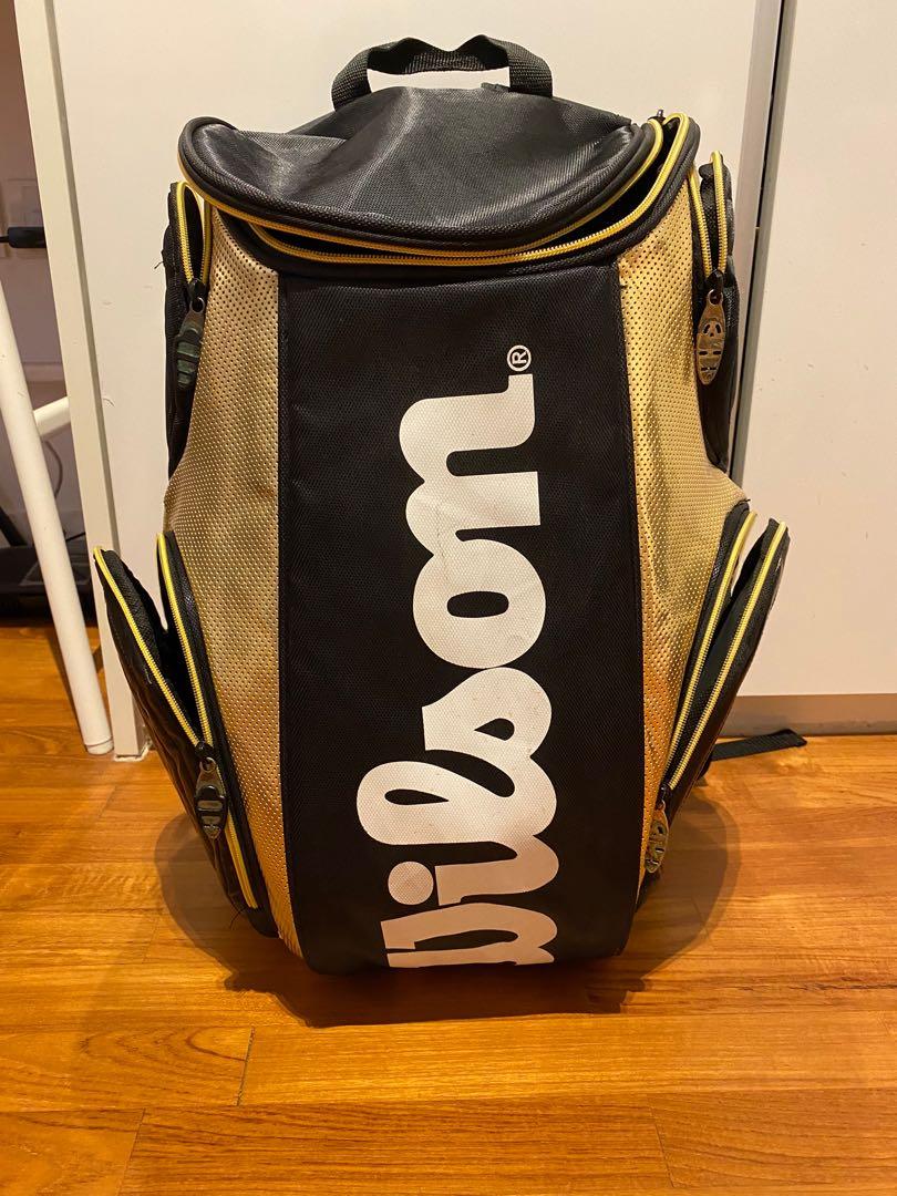 wilson tennis bag black gold