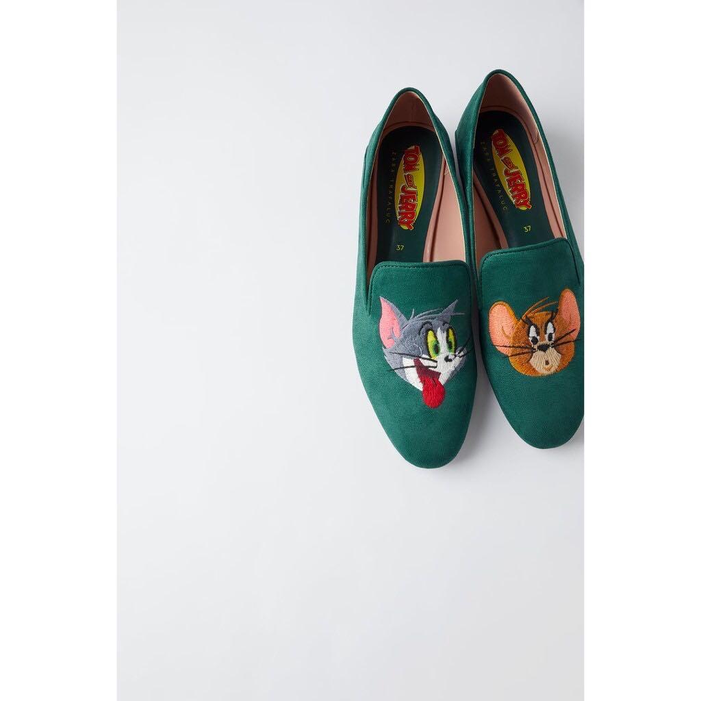 Zara tom and jerry loafers, Women's Fashion, Footwear, Flats & Sandals on  Carousell