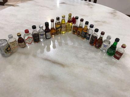 19 vintage mini liquor bottle