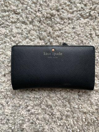 Kate Spade Womens Eva Large Slim Bifold Wallet Black