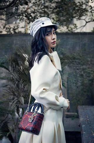 Angelababy 同款 Dior塗鴉報童帽